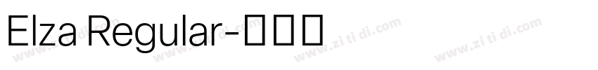 Elza Regular字体转换